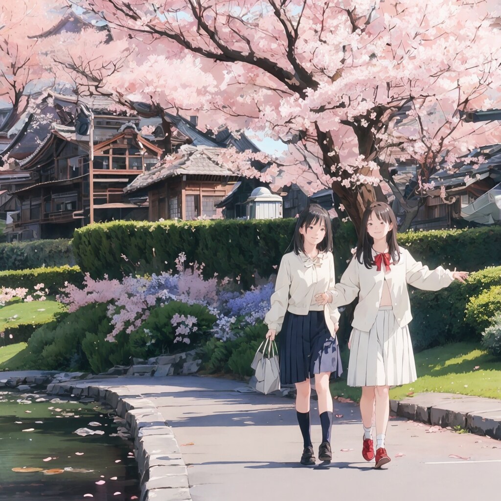 桜の花咲く公園