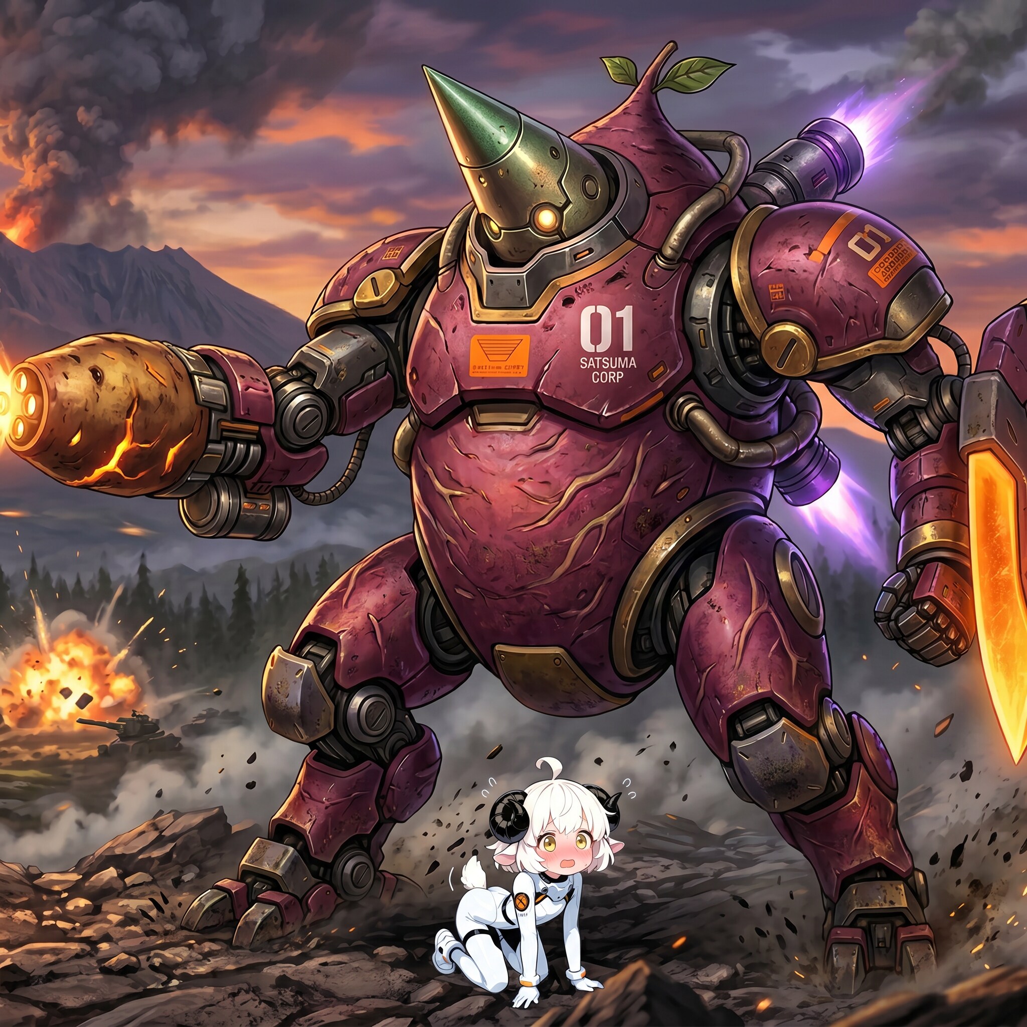 イモ型ロボットとパイロット