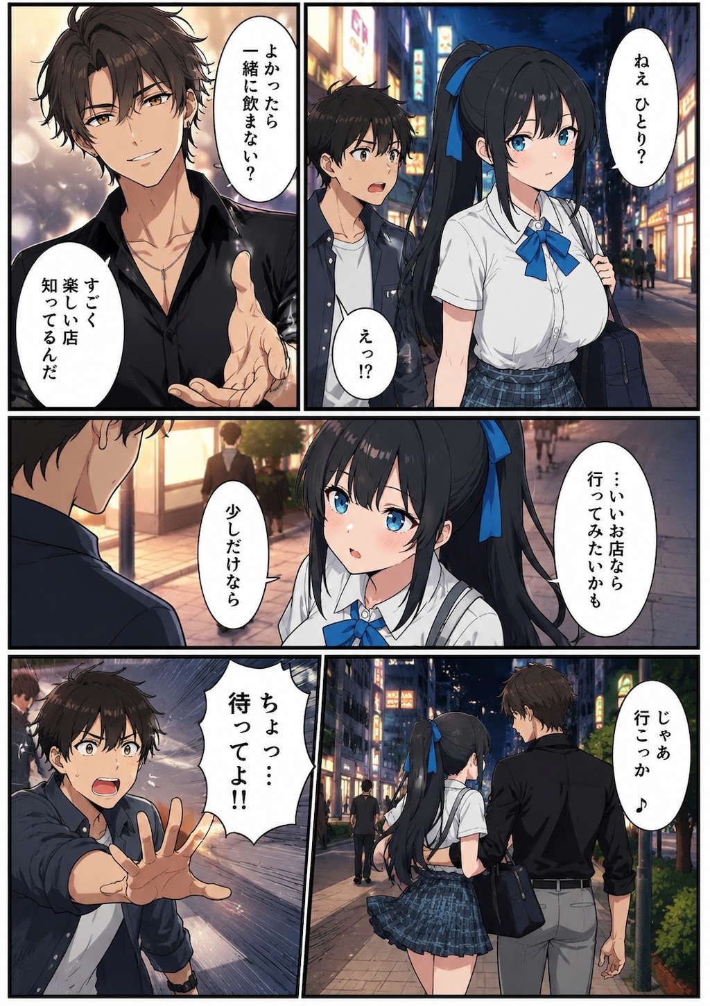 簡単にナンパされる彼女
