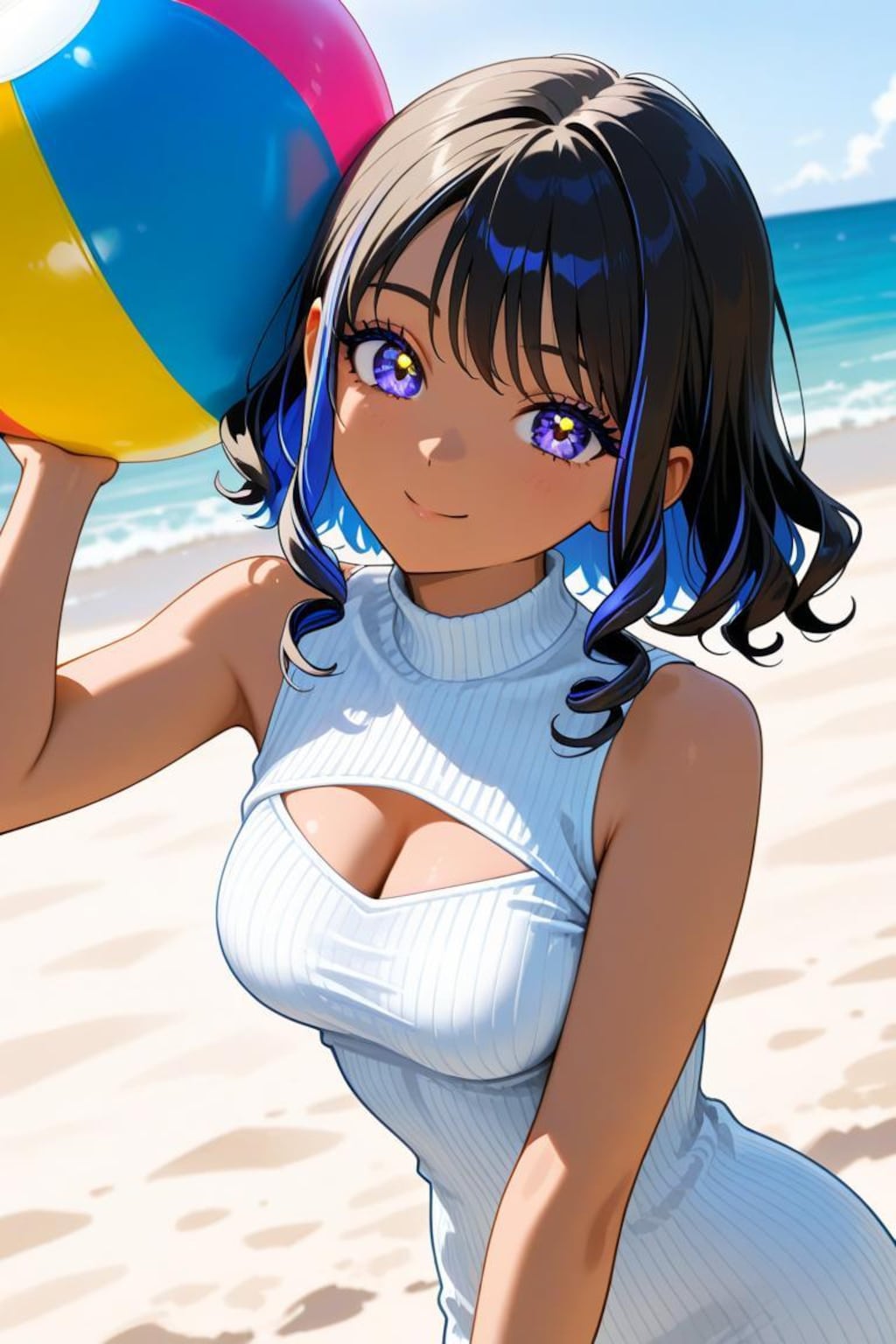 ニットワンピース水着w