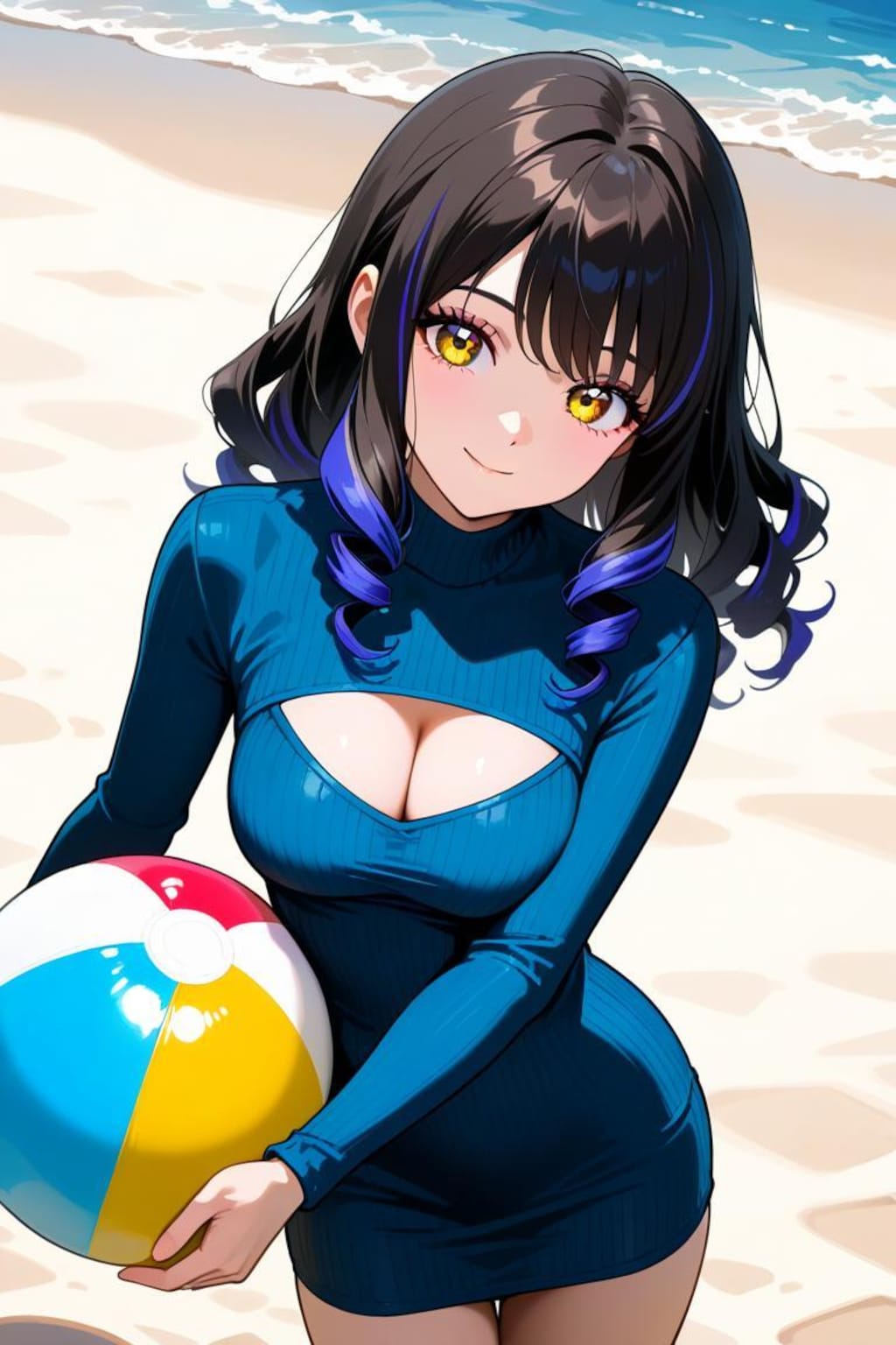 ニットワンピース水着w