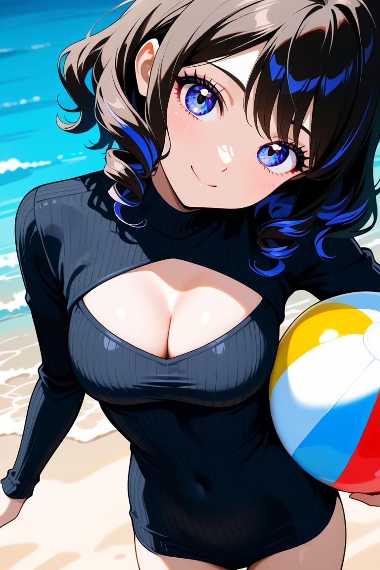 ニットワンピース水着w | の人気AIイラスト・グラビア