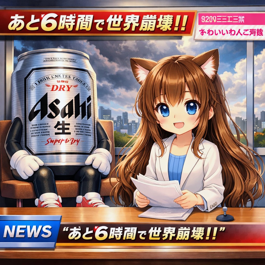 ニュースを読む小さな女の子