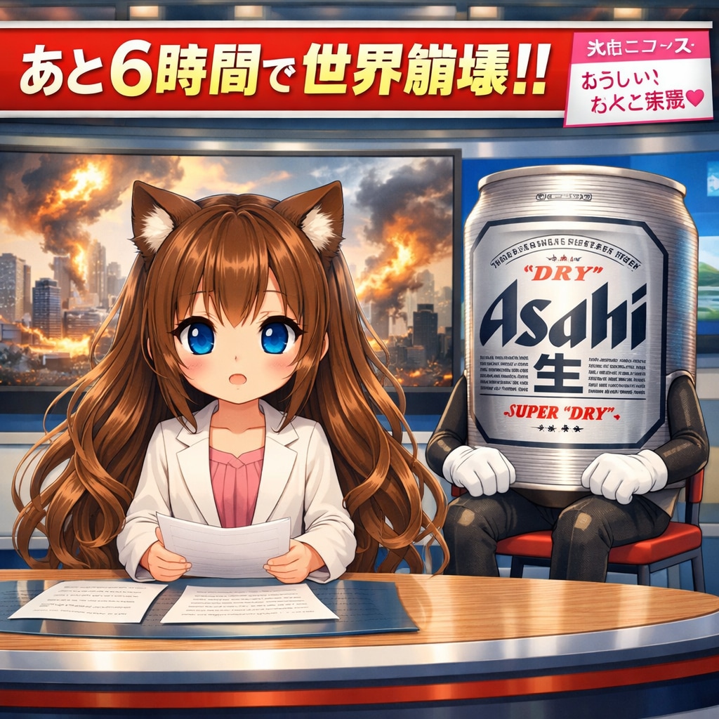 ニュースを読む小さな女の子