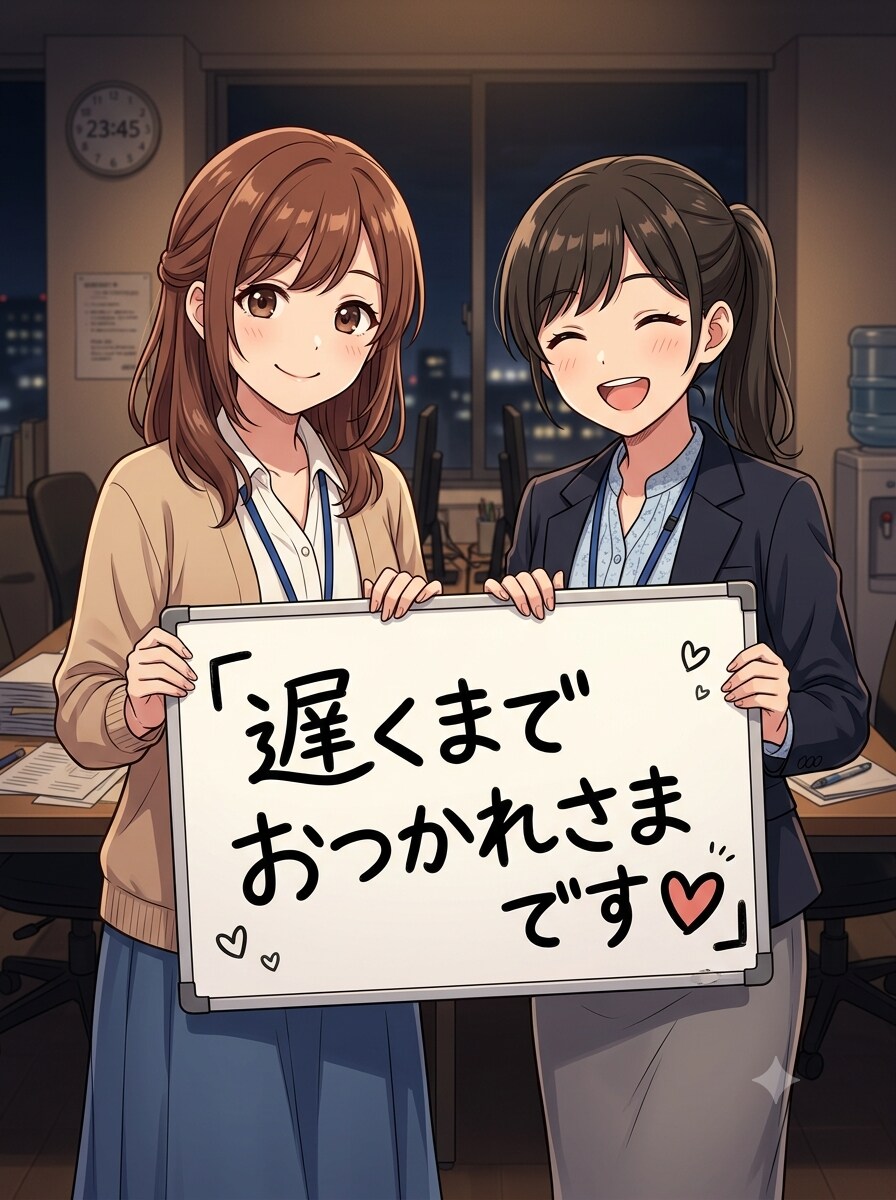 深夜遅くまでお疲れ様です❤️