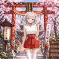 けも耳神社の巫女たちとウチの狛犬親子(犬化版) 2枚目