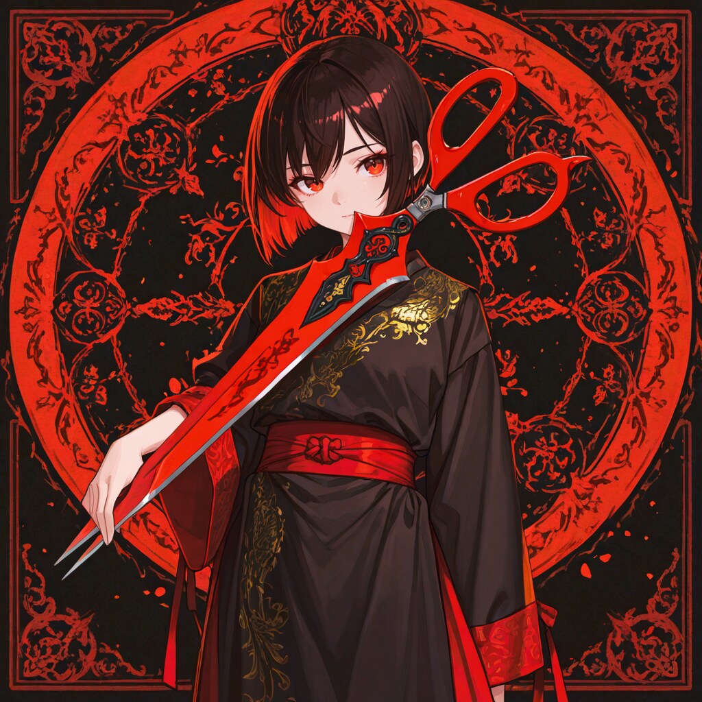 鋏の持ち方を間違えた人