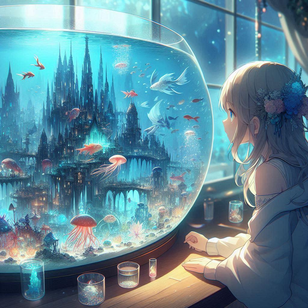 水槽をジオラマという勇気 | の人気AIイラスト・グラビア