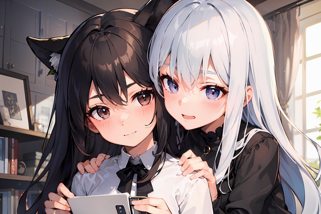 １単語だけプロンプト「cute」