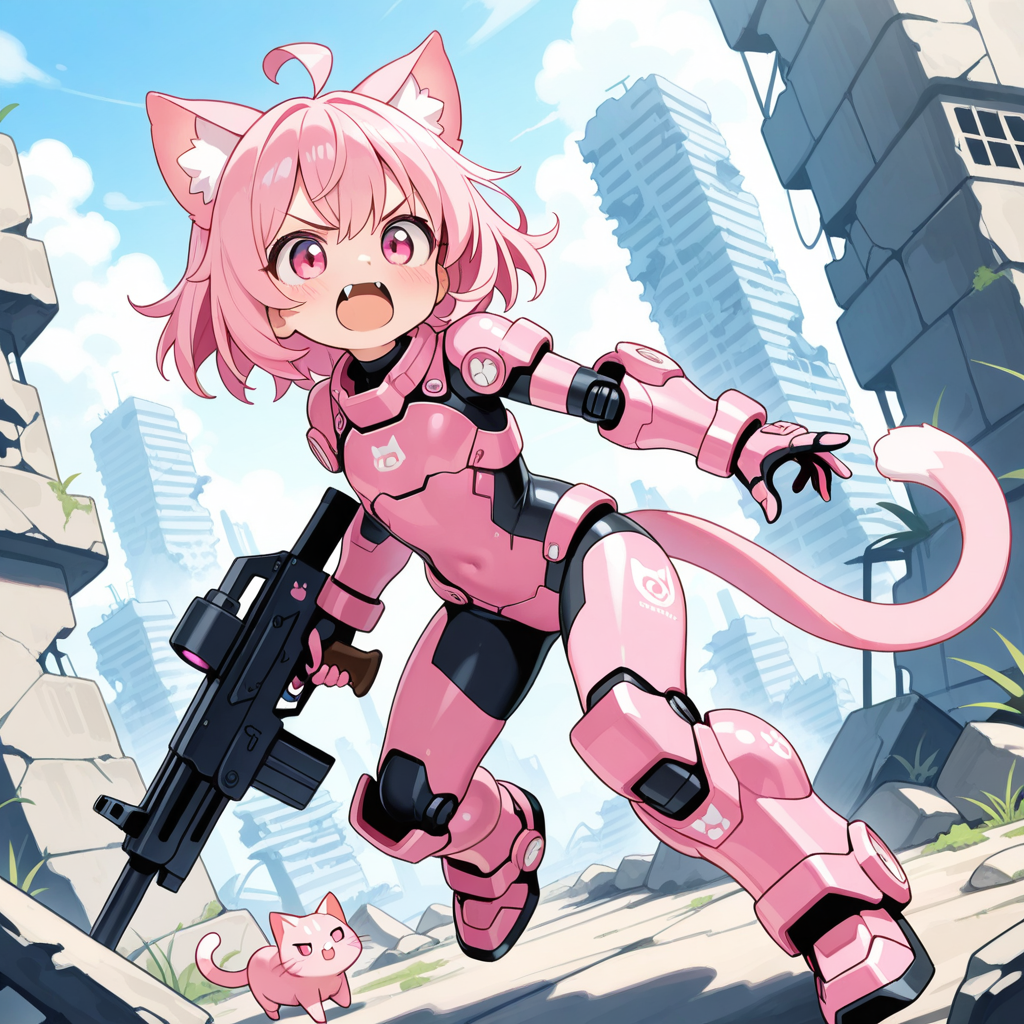 壮絶にゃ戦い！！ | の人気AIイラスト・グラビア