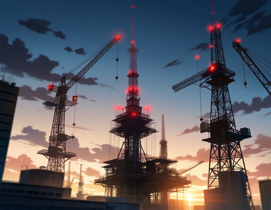 巨大クレーン群