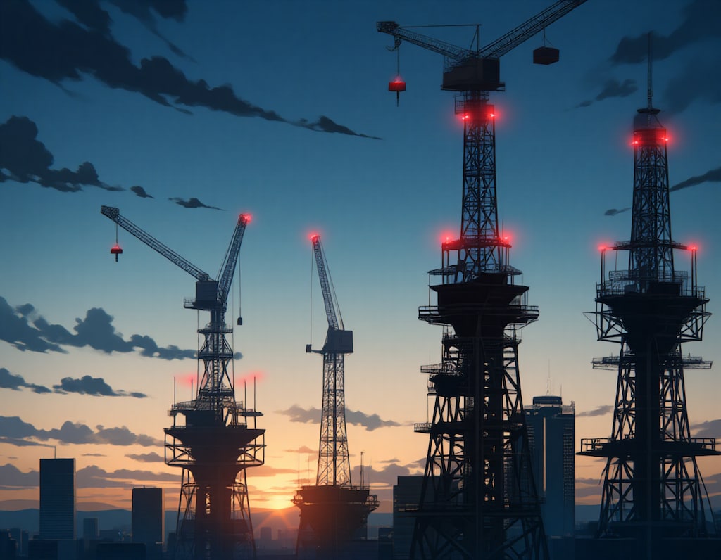 巨大クレーン群