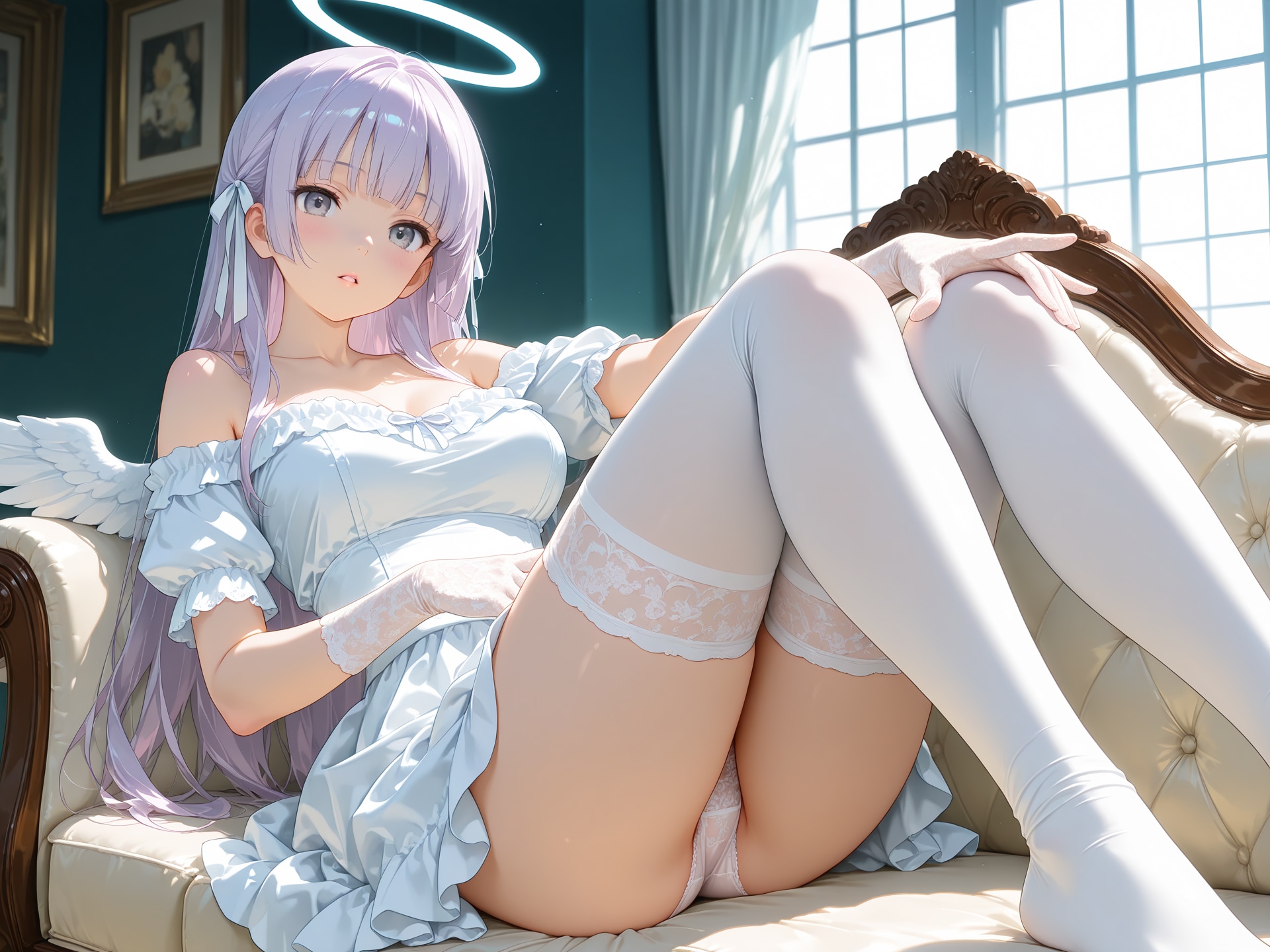 天使コスでパンチラ　オリキャラちゃん④