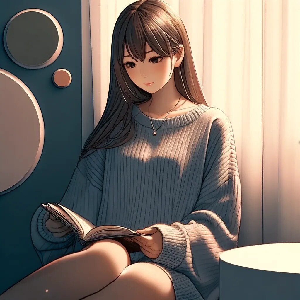 窓際で読書