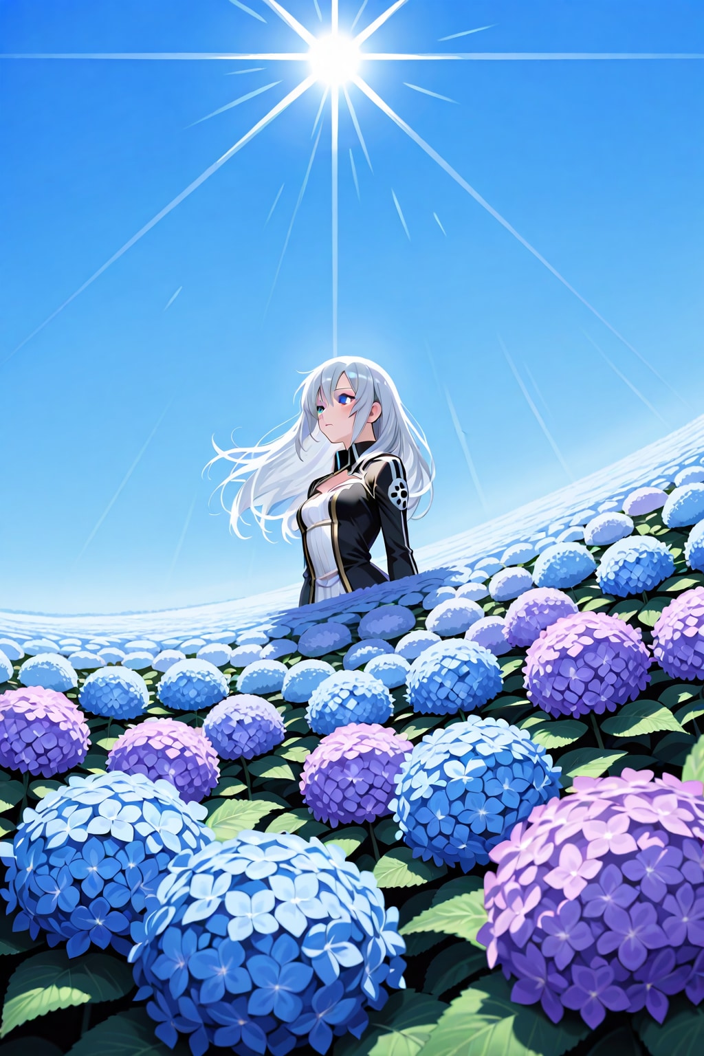 晴れた日の　紫陽花って暑くて可哀想ですね
