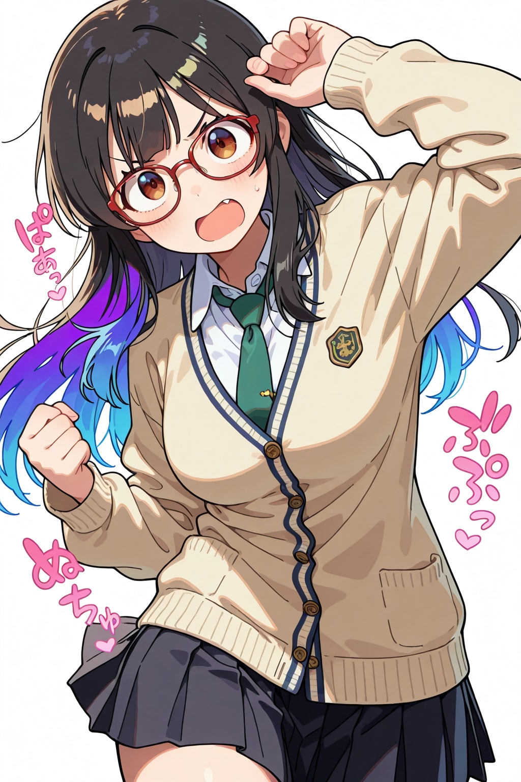 Fierce Resolve in Academic Attire