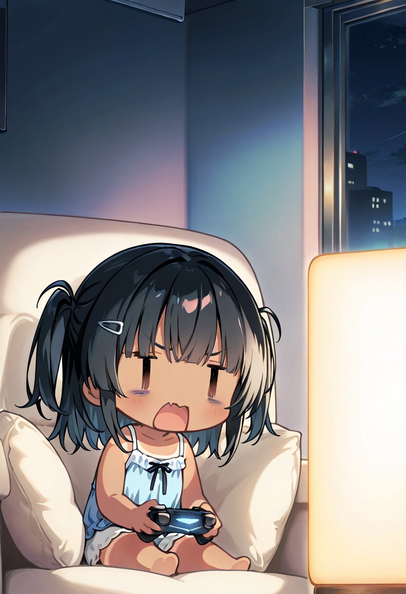 夜更かししてゲームをしちゃう