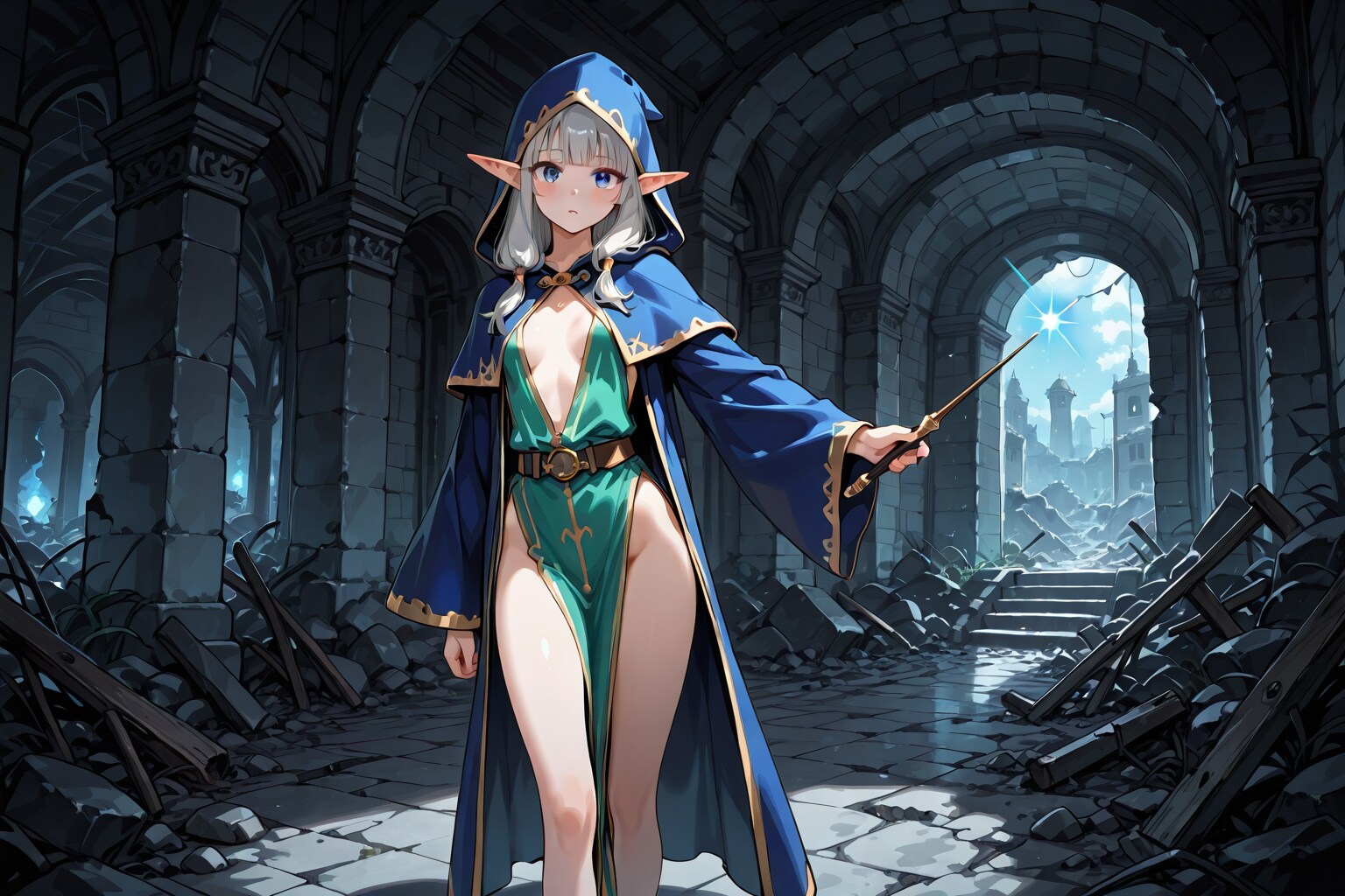 エルフの冒険者（魔術師）