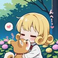 金髪ちゃんと柴犬 3枚目