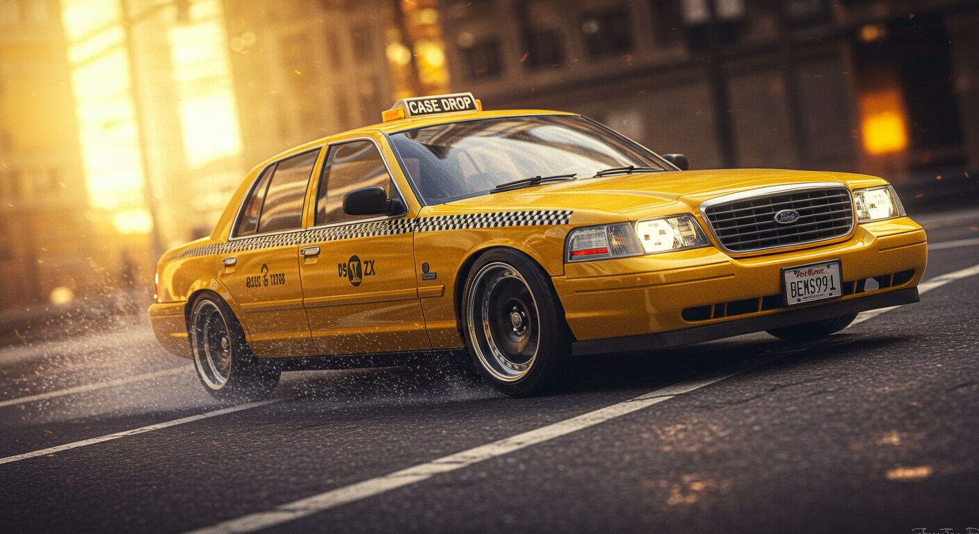 フォードクラウンビクトリアイエロータクシーのドリ車 | の人気AIイラスト・グラビア