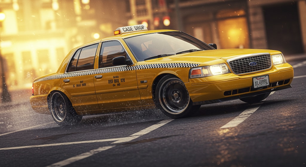 フォードクラウンビクトリアイエロータクシーのドリ車