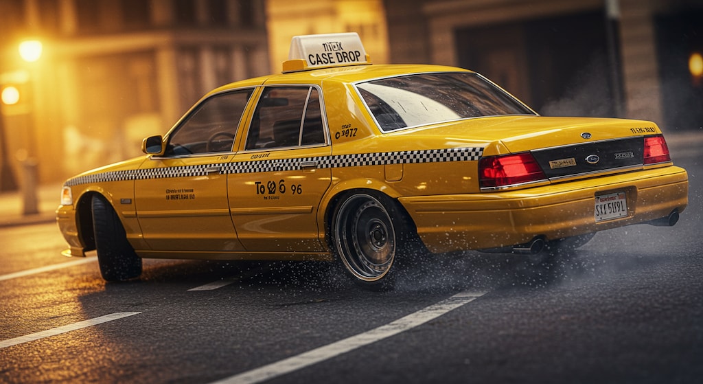 フォードクラウンビクトリアイエロータクシーのドリ車