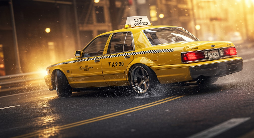 フォードクラウンビクトリアイエロータクシーのドリ車