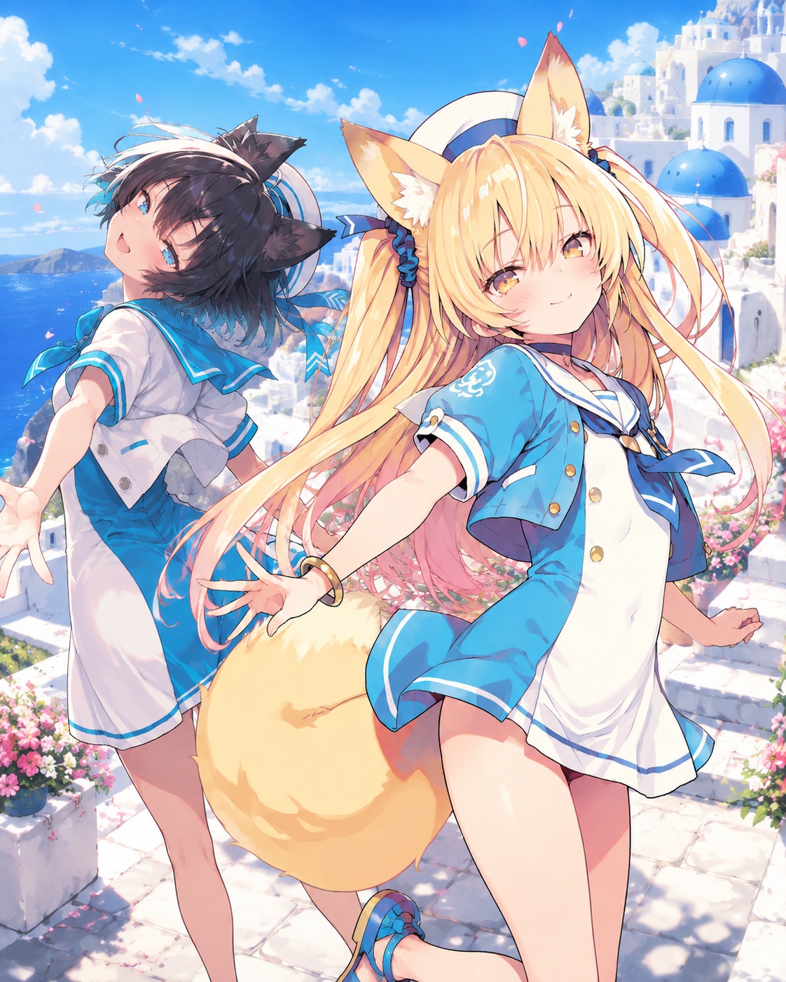 白亜の街にて