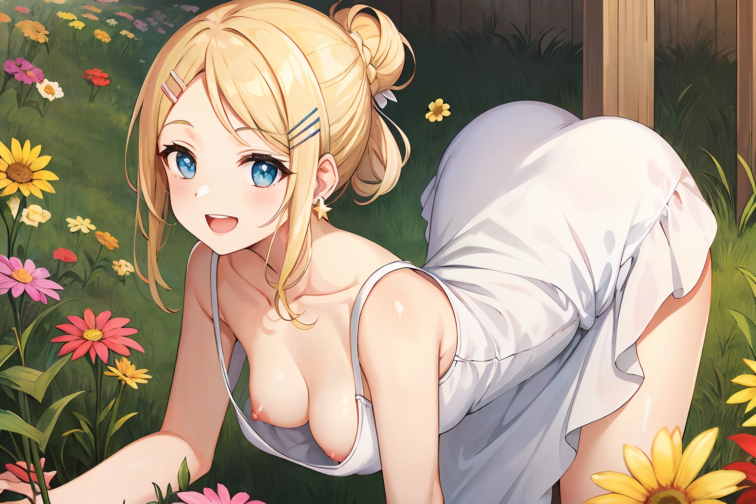 AI乳首画像特集の作品 [Lora紹介]乳首チラリ