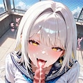 ブランと屋上エッチ 3枚目