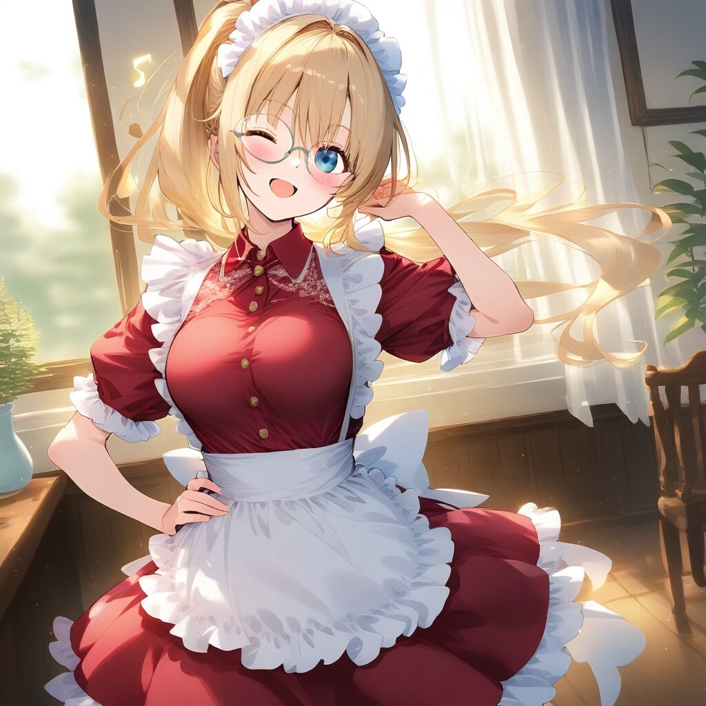 元気な金髪メイドさん