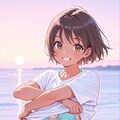 清瀬こむぎと夏の海 3枚目