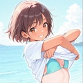 清瀬こむぎと夏の海 2枚目