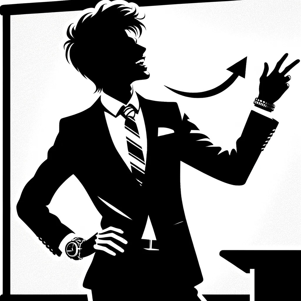 パワポ素材：イケイケプレゼンテーター① | の人気AIイラスト・グラビア