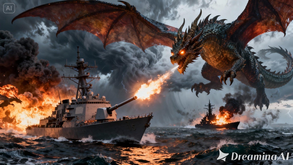 ミサイル駆逐艦 vs ドラゴン