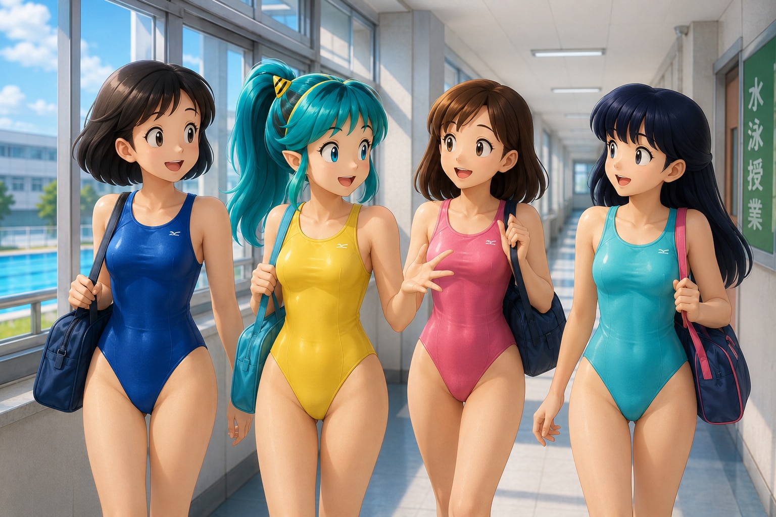 プール授業のラムちゃん