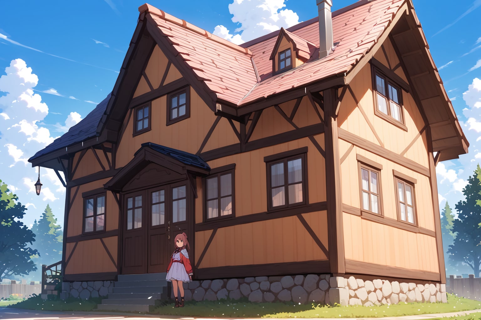 家と少女 | の人気AIイラスト・グラビア