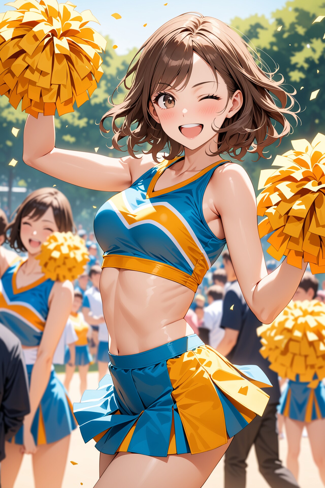 ノリノリで演技のチアリーダーちゃん