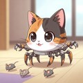 ネズミを追いかける2種類の多脚猫 2枚目