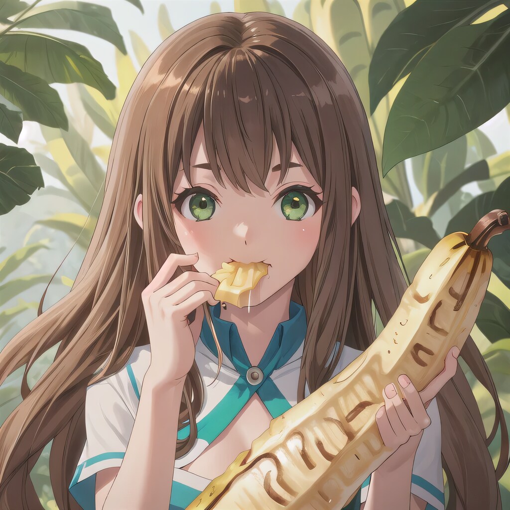 茶髪ロングでバナナの少女３