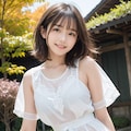 紅葉と白いドレス 4 3枚目