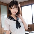 おへそが見えてる女子高生 8枚目