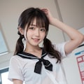 おへそが見えてる女子高生 9枚目