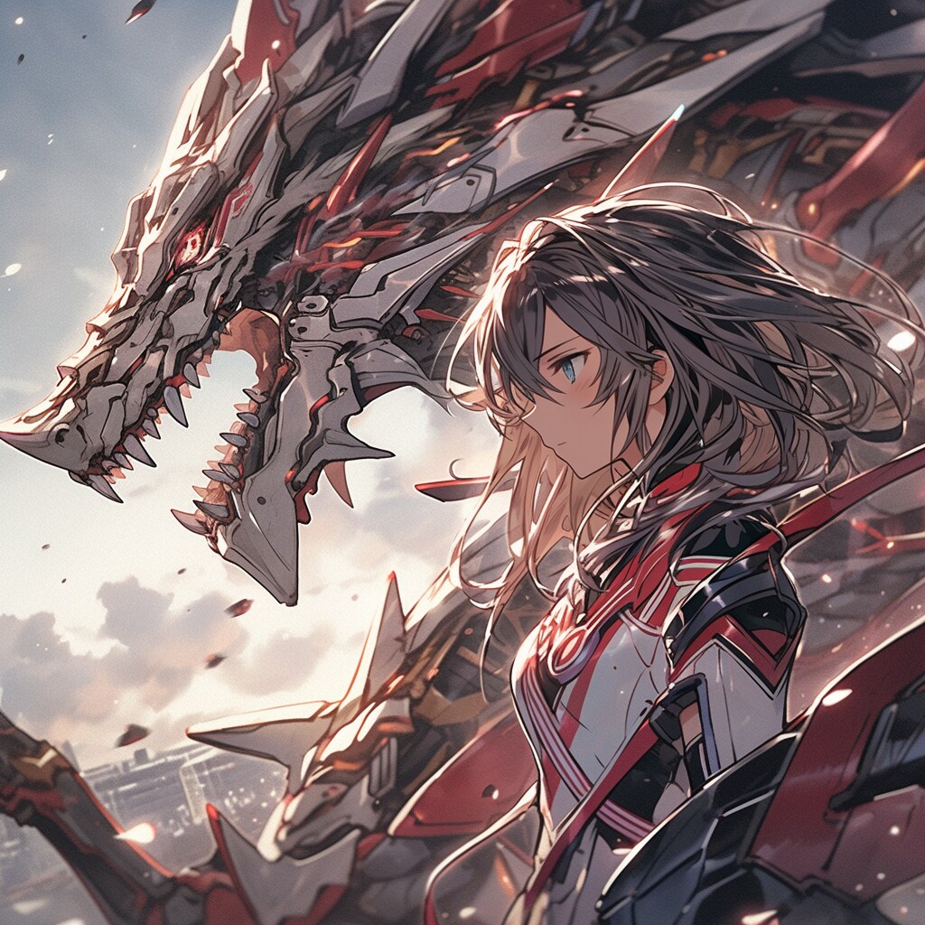 竜と女の子 dragon and a girl