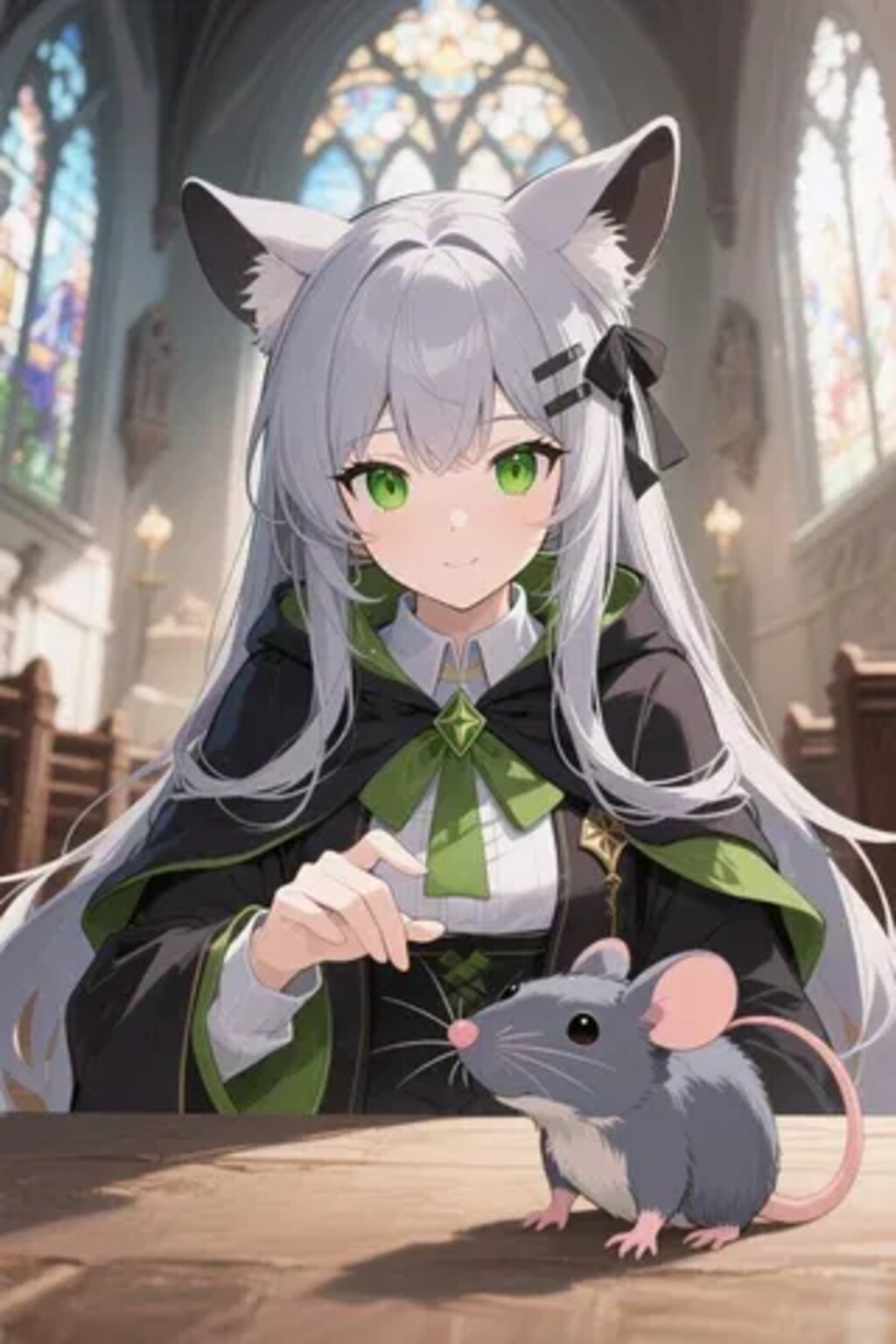 ステラちゃんとネズミ