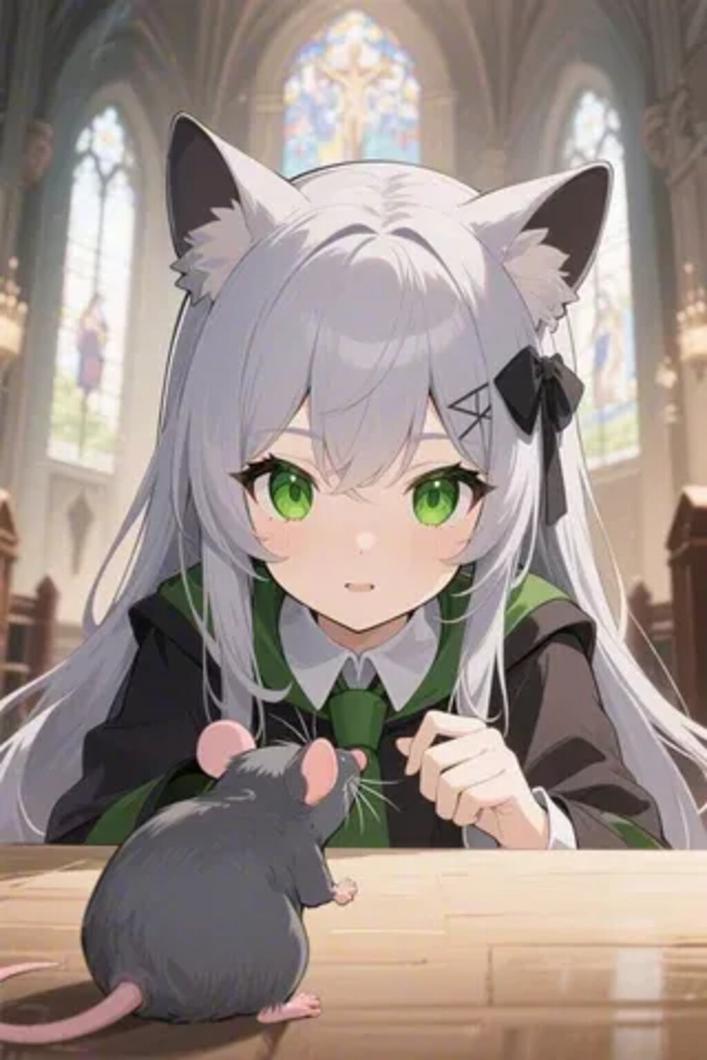 ステラちゃんとネズミ