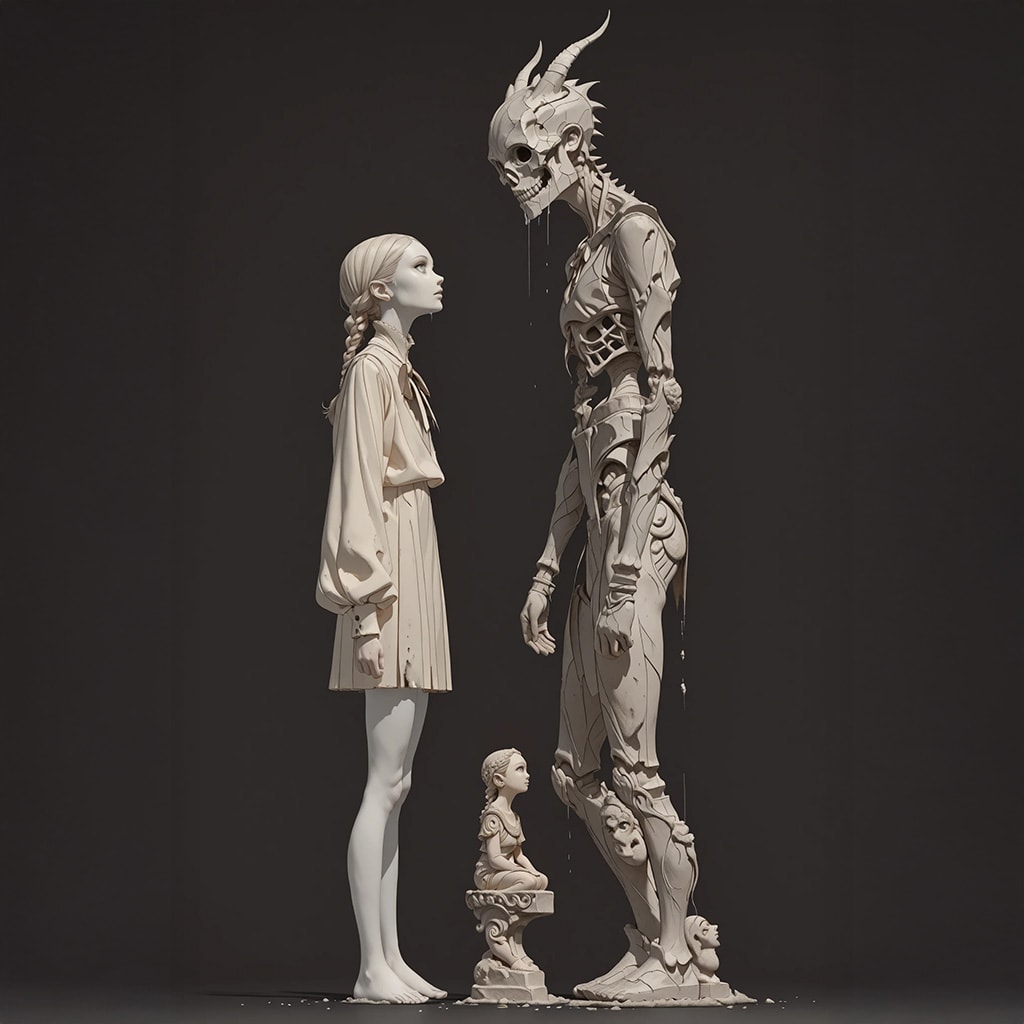 悪魔を呼ぶ女神像(未塗装)