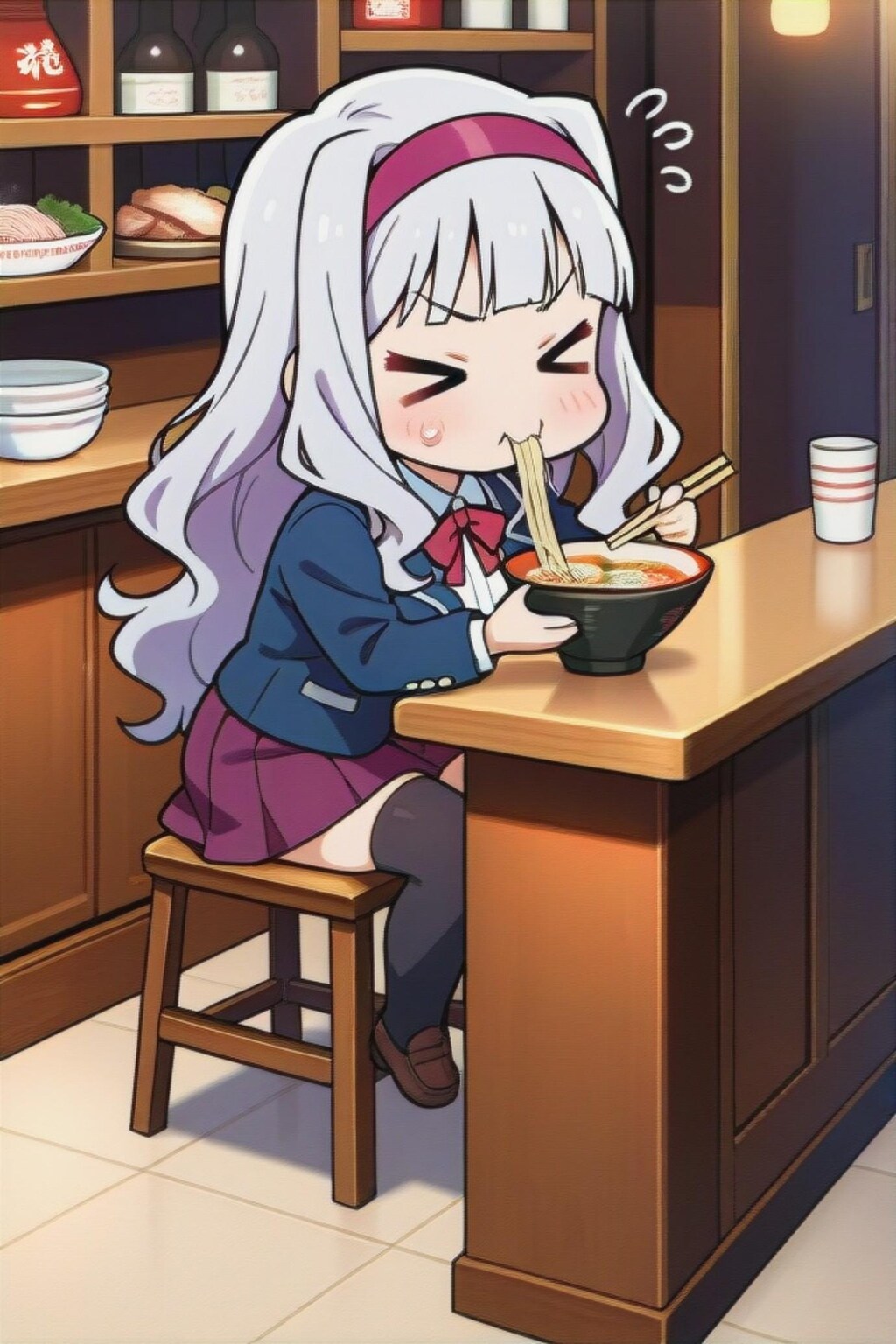 ラーメンを食べる四条貴音