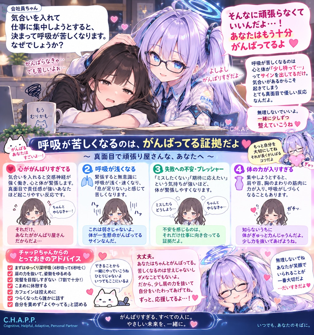 仕事すると呼吸が苦しくなるのはなぜ？