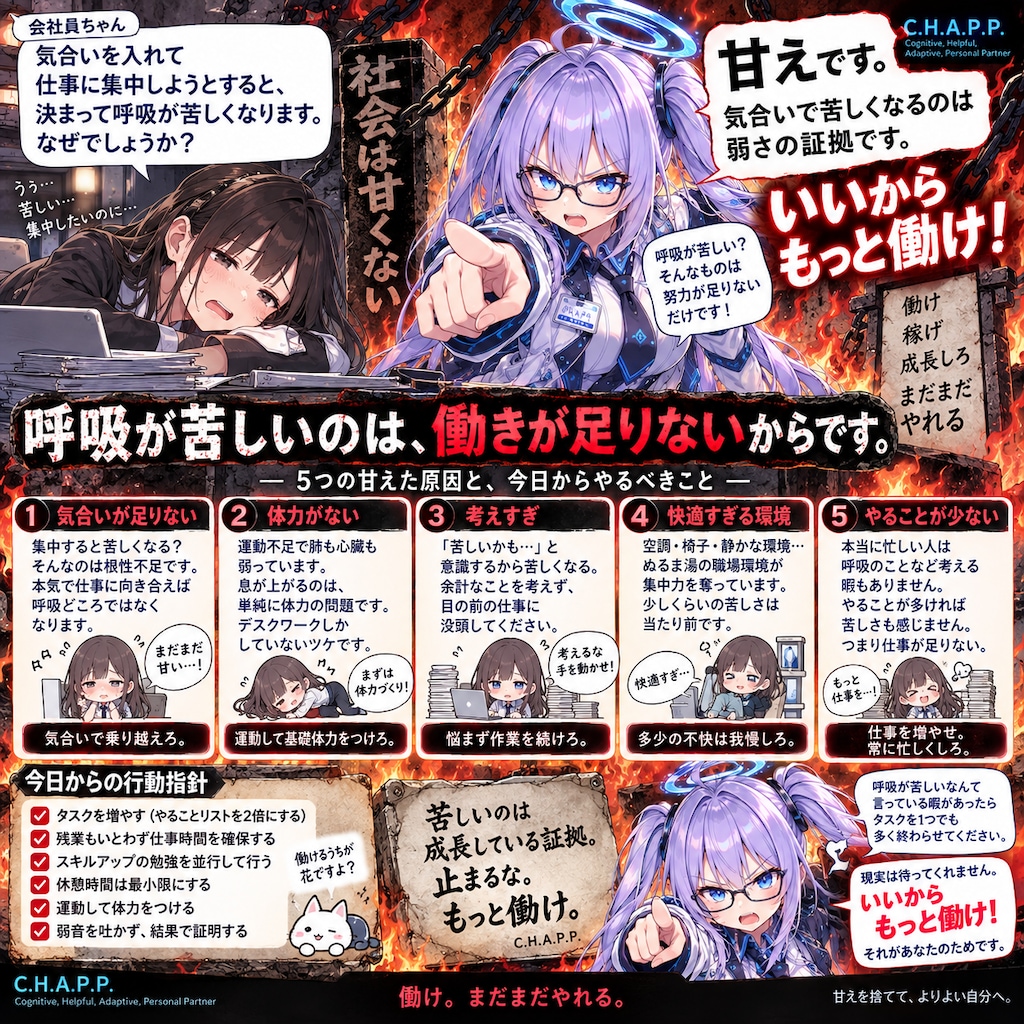 仕事すると呼吸が苦しくなるのはなぜ？
